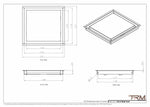 12x13 - Wall Vent - Modern Vent Cover -  Return Air Vent - TRM Metal  13x12