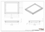 12x15 - Wall Vent - Modern Vent Cover -  Return Air Vent - TRM Metal  15x12