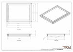 12x16 - Wall Vent - Modern Vent Cover -  Return Air Vent - TRM Metal  16x12
