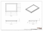 12x17 - Wall Vent - Modern Vent Cover -  Return Air Vent - TRM Metal  17x12