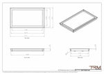 12x21 - Wall Vent - Modern Vent Cover -  Return Air Vent - TRM Metal  21x12