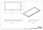 12x25 - Wall Vent - Modern Vent Cover -  Return Air Vent - TRM Metal  25x12