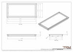 12x26 - Wall Vent - Modern Vent Cover -  Return Air Vent - TRM Metal  26x12