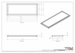 12x33 - Wall Vent - Modern Vent Cover -  Return Air Vent - TRM Metal  33x12