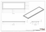 12x40 - Wall Vent - Modern Vent Cover -  Return Air Vent - TRM Metal  40x12