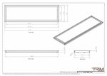 12x41 - Wall Vent - Modern Vent Cover -  Return Air Vent - TRM Metal  41x12