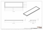 12x42 - Wall Vent - Modern Vent Cover -  Return Air Vent - TRM Metal  42x12