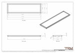 12x44 - Wall Vent - Modern Vent Cover -  Return Air Vent - TRM Metal  44x12