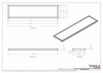 12x48 - Wall Vent - Modern Vent Cover -  Return Air Vent - TRM Metal  48x12