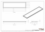 12x50 - Wall Vent - Modern Vent Cover -  Return Air Vent - TRM Metal  50x12