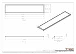 12x59 - Wall Vent - Modern Vent Cover -  Return Air Vent - TRM Metal  59x12