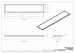 12x60 - Wall Vent - Modern Vent Cover -  Return Air Vent - TRM Metal  60x12