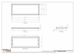13.5x36 - Wall Vent - Modern Vent Cover -  Return Air Vent - TRM Metal  36x13.5