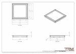 13x13 - Wall Vent - Modern Vent Cover -  Return Air Vent - TRM Metal  13x13