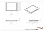 13x17 - Wall Vent - Modern Vent Cover -  Return Air Vent - TRM Metal  17x13