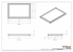 13x20 - Wall Vent - Modern Vent Cover -  Return Air Vent - TRM Metal  20x13