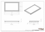 13x21 - Wall Vent - Modern Vent Cover -  Return Air Vent - TRM Metal  21x13