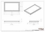 13x22 - Wall Vent - Modern Vent Cover -  Return Air Vent - TRM Metal  22x13