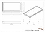 13x27 - Wall Vent - Modern Vent Cover -  Return Air Vent - TRM Metal  27x13