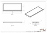 13x33 - Wall Vent - Modern Vent Cover -  Return Air Vent - TRM Metal  33x13
