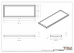 13x35 - Wall Vent - Modern Vent Cover -  Return Air Vent - TRM Metal  35x13