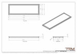 13x39 - Wall Vent - Modern Vent Cover -  Return Air Vent - TRM Metal  39x13