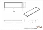 13x41 - Wall Vent - Modern Vent Cover -  Return Air Vent - TRM Metal  41x13