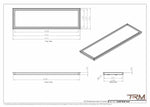13x44 - Wall Vent - Modern Vent Cover -  Return Air Vent - TRM Metal  44x13