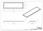 13x45 - Wall Vent - Modern Vent Cover -  Return Air Vent - TRM Metal  45x13