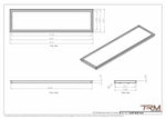 13x49 - Wall Vent - Modern Vent Cover -  Return Air Vent - TRM Metal  49x13
