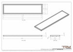 13x53 - Wall Vent - Modern Vent Cover -  Return Air Vent - TRM Metal  53x13
