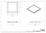 14x14- Wall Vent - Modern Vent Cover - TRM Metal