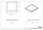14x15 - Wall Vent - Modern Vent Cover -  Return Air Vent - TRM Metal  15x14