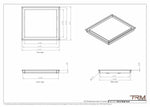 14x16 - Wall Vent - Modern Vent Cover -  Return Air Vent - TRM Metal  16x14