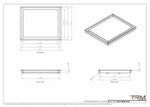 14x17 - Wall Vent - Modern Vent Cover -  Return Air Vent - TRM Metal  17x14
