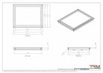 14x18 - Wall Vent - Modern Vent Cover -  Return Air Vent - TRM Metal  18x14