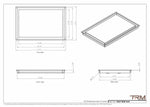 14x21 - Wall Vent - Modern Vent Cover -  Return Air Vent - TRM Metal  21x14