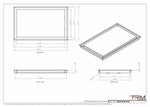14x23 - Wall Vent - Modern Vent Cover -  Return Air Vent - TRM Metal  23x14