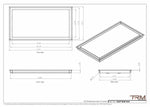 14x27 - Wall Vent - Modern Vent Cover -  Return Air Vent - TRM Metal  27x14