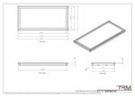 14x30 - Wall Vent - Modern Vent Cover -  Return Air Vent - TRM Metal  30x14
