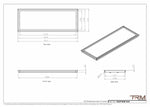 14x39 - Wall Vent - Modern Vent Cover -  Return Air Vent - TRM Metal  39x14