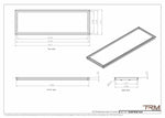 14x44 - Wall Vent - Modern Vent Cover -  Return Air Vent - TRM Metal  44x14
