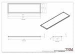 14x50 - Wall Vent - Modern Vent Cover -  Return Air Vent - TRM Metal  50x14