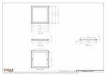 15.5x15.5 - Wall Vent - Modern Vent Cover -  Return Air Vent - TRM Metal  15.5x15.5