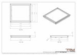 15x17 - Wall Vent - Modern Vent Cover -  Return Air Vent - TRM Metal  17x15