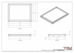 15x20 - Wall Vent - Modern Vent Cover -  Return Air Vent - TRM Metal  20x15
