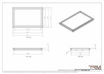 15x23 - Wall Vent - Modern Vent Cover -  Return Air Vent - TRM Metal  23x15