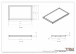 15x25 - Wall Vent - Modern Vent Cover -  Return Air Vent - TRM Metal  25x15