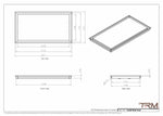 15x28 - Wall Vent - Modern Vent Cover -  Return Air Vent - TRM Metal  28x15