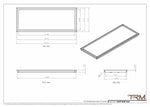 15x39 - Wall Vent - Modern Vent Cover -  Return Air Vent - TRM Metal  39x15